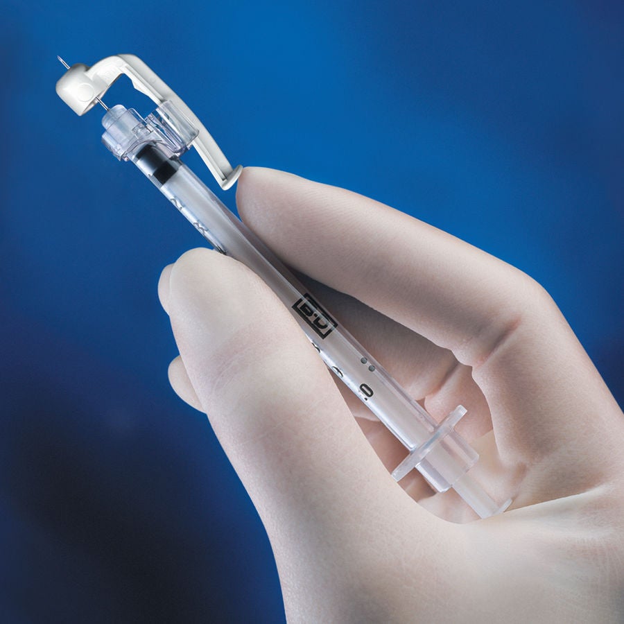 SafetyGlide™ Insulin Syringe with Needle, 30 Gauge, 5/16 Inch Needle Length