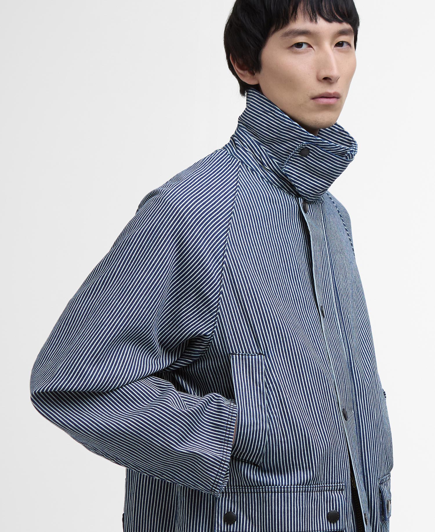 Giacca casual Bedale oversize a righe image number 4
