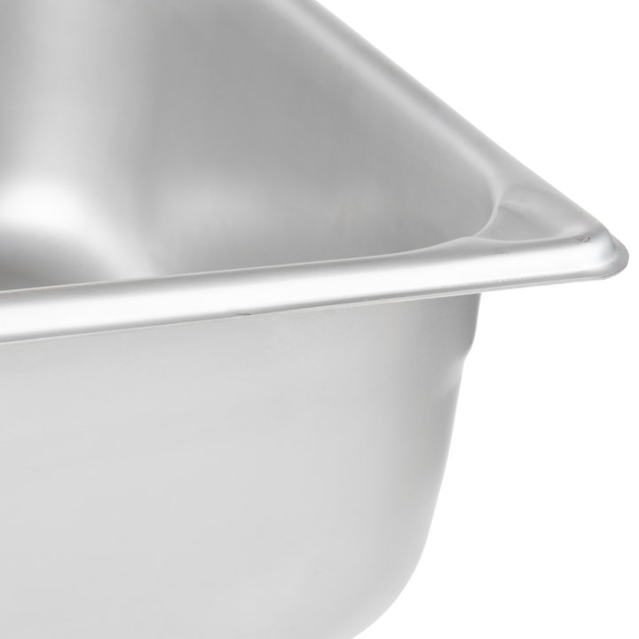 Half-size 4-inch-deep Super Pan® heavy-duty stainless steel steam table pan