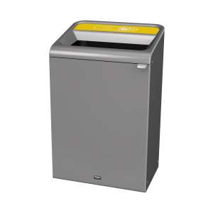 Rubbermaid Commercial, Configure™, Cans, 33 gal, Metal, Gray, Rectangle, Receptacle