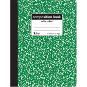 Wide-Ruled Marble Composition Book, 100 Sheets, Green