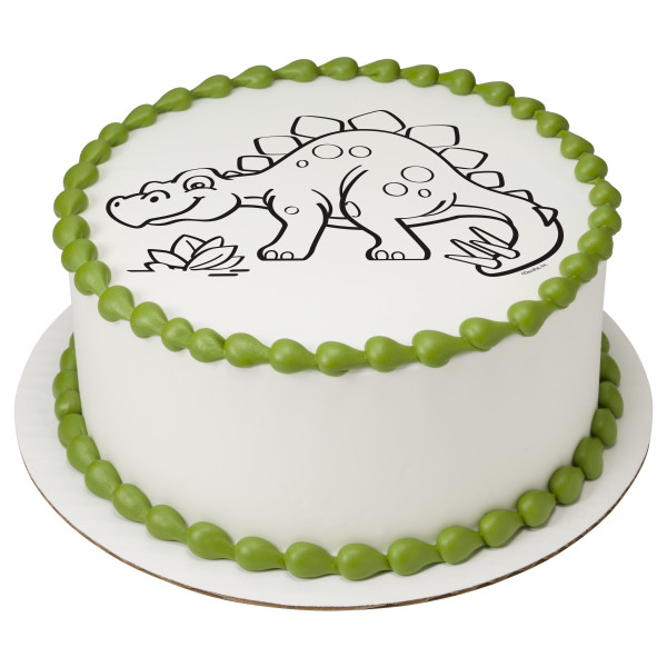 Paintable Stegosaurus PhotoCake® Edible Image®