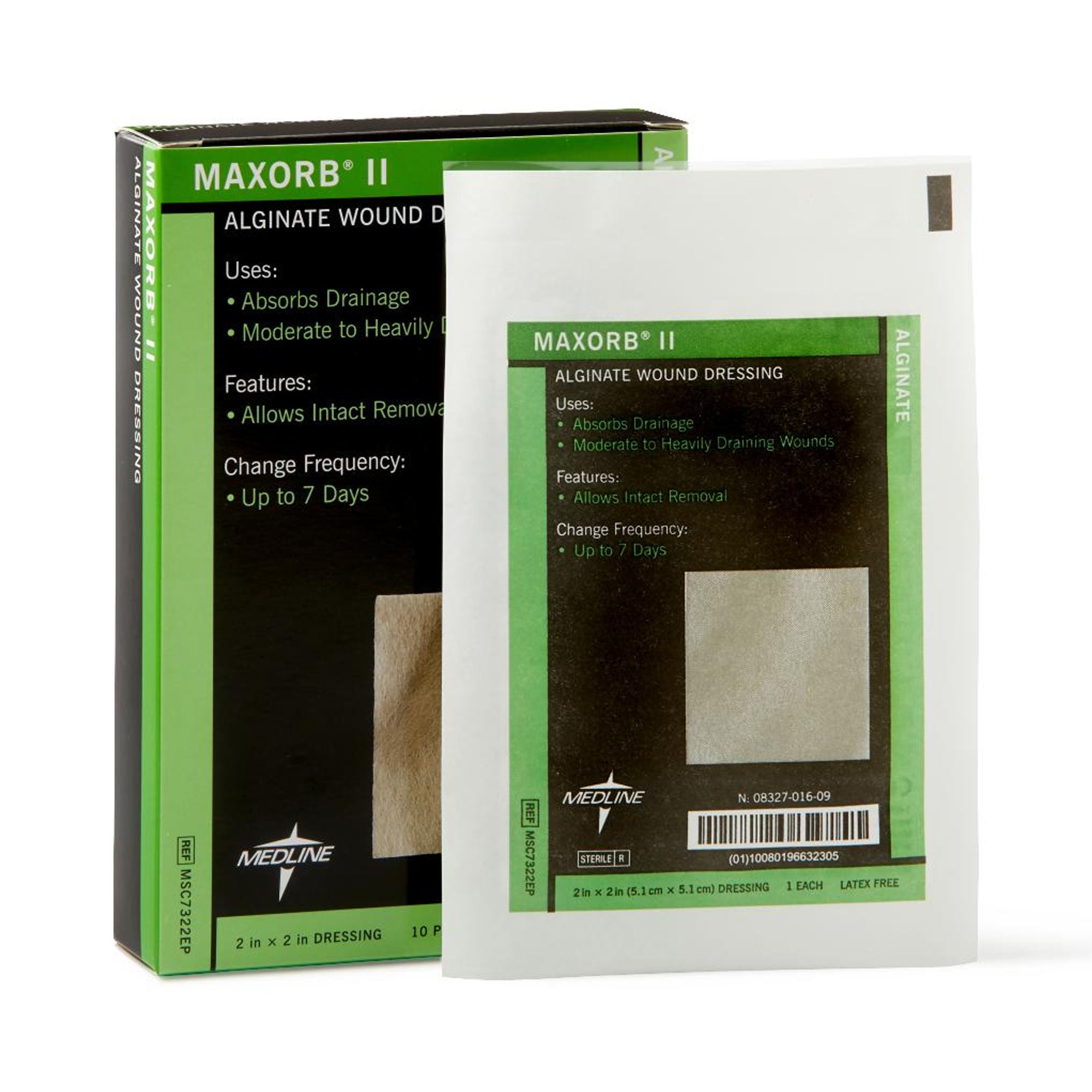 Maxorb® II Alginate Dressing, 2 x 2 Inch