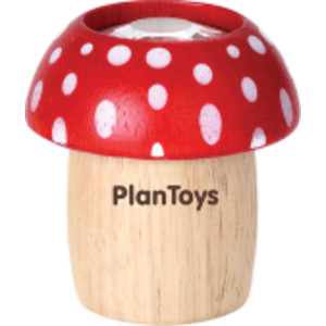Red Mushroom Kaleidoscope Wooden Discovery Toy