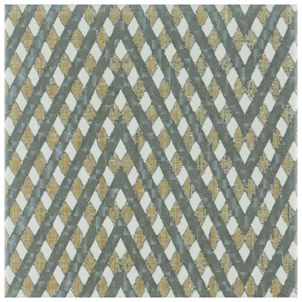 Boheme Grid 7-3/4 in. x 7-3/4 in. Ceramic Floor and Wall Tile