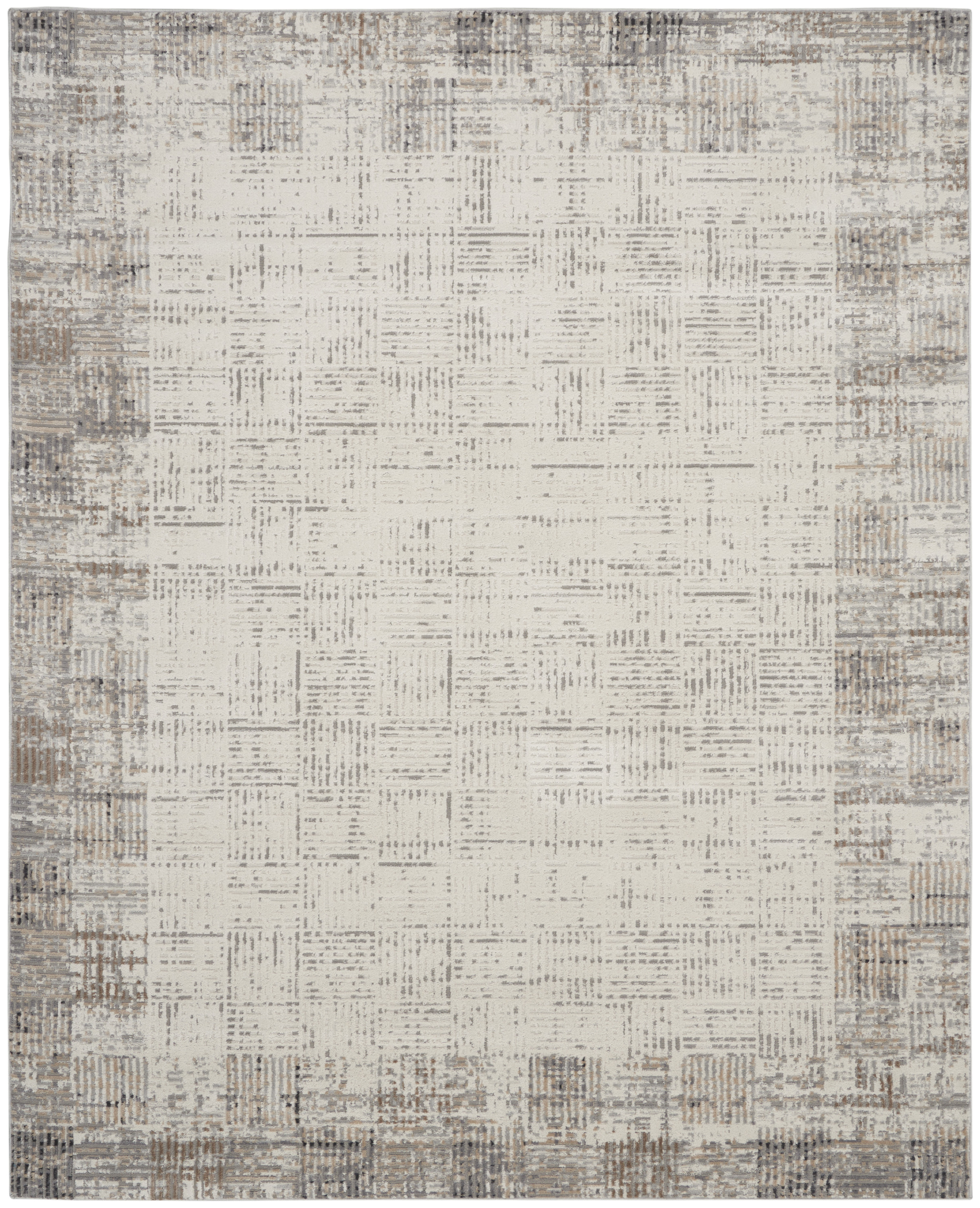 Nourison Elation 10' x 14' Ivory Grey Modern Indoor Rug