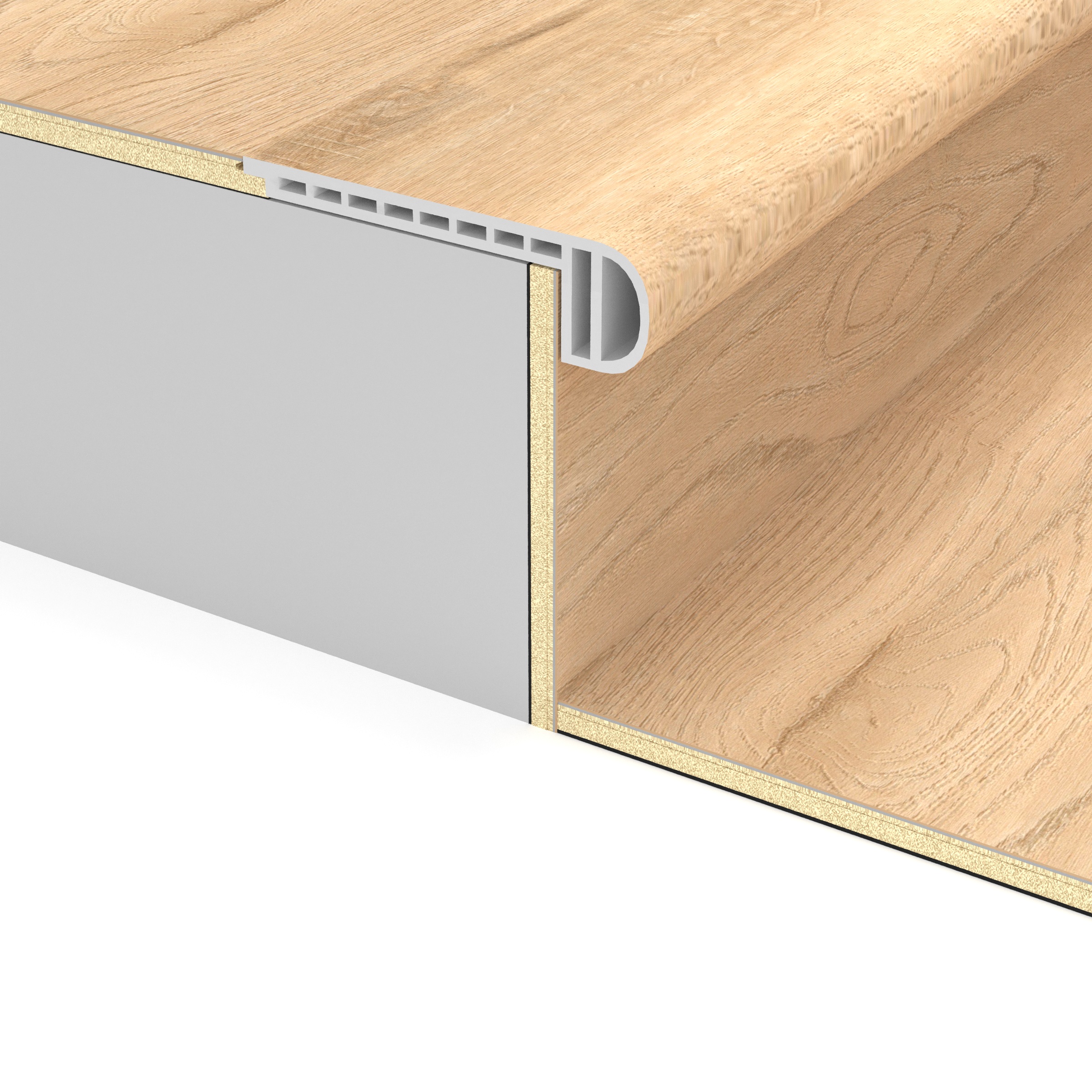 Sea Breeze Oak Longboards Icons Stair Nosing Flush view 3