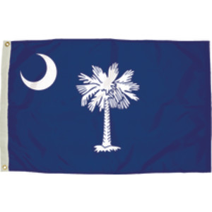 Durawavez Nylon Outdoor Flag with Heading & Grommets, South Carolina, 3ft x 5ft