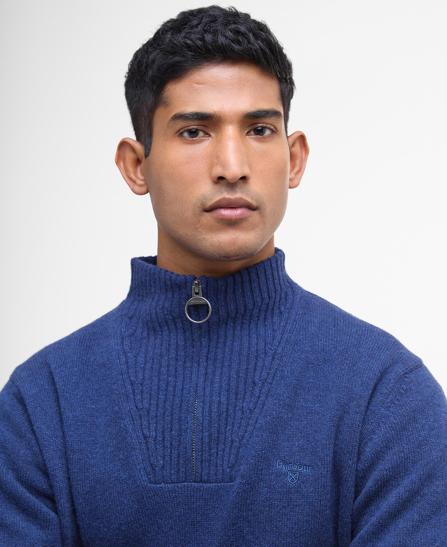 Maglione con mezza zip in lana d'agnello Essential image number 3