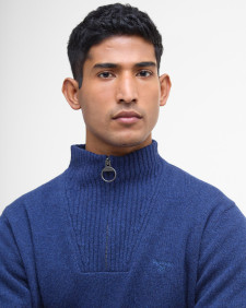 Maglione con mezza zip in lana d'agnello Essential 