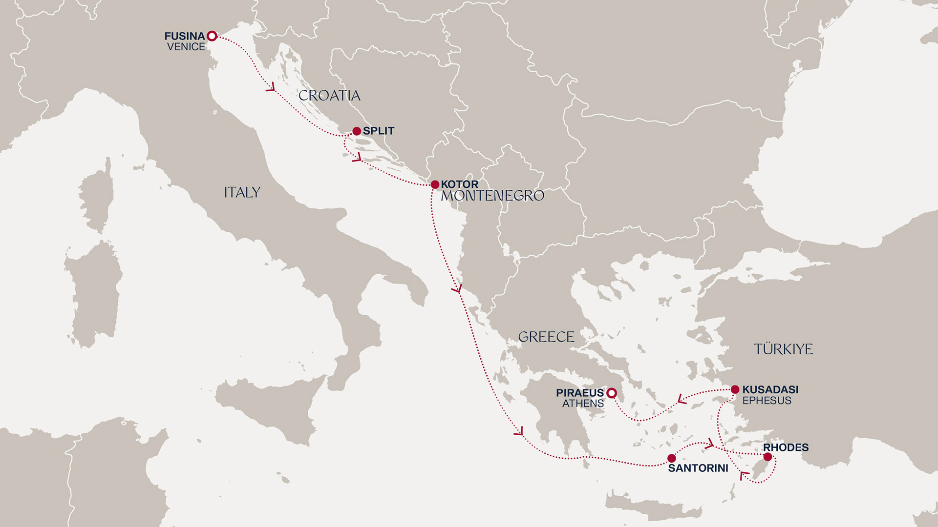 Itinerary map