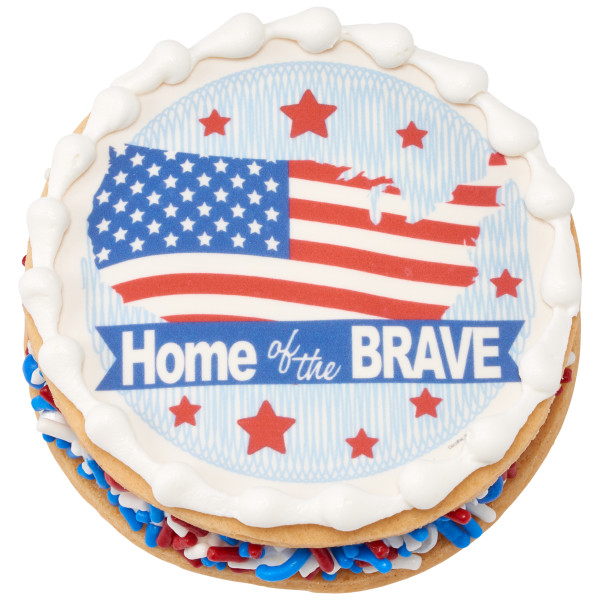 Patriotic Round PhotoCake® Edible Image®