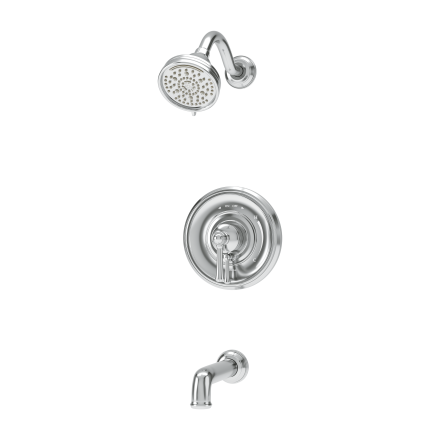 Braston Tub and Shower Trim Kit with VersaFlex Integral Diverter for Test Cap Valve