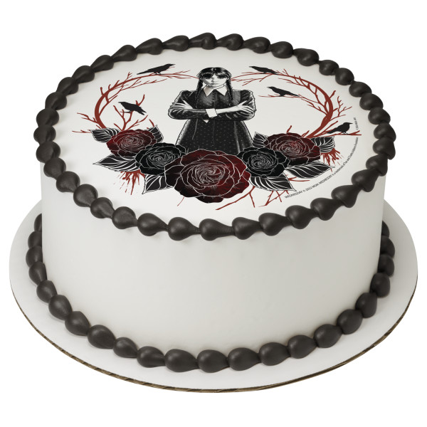 Wednesday Heart & Roses PhotoCake® Edible Image®