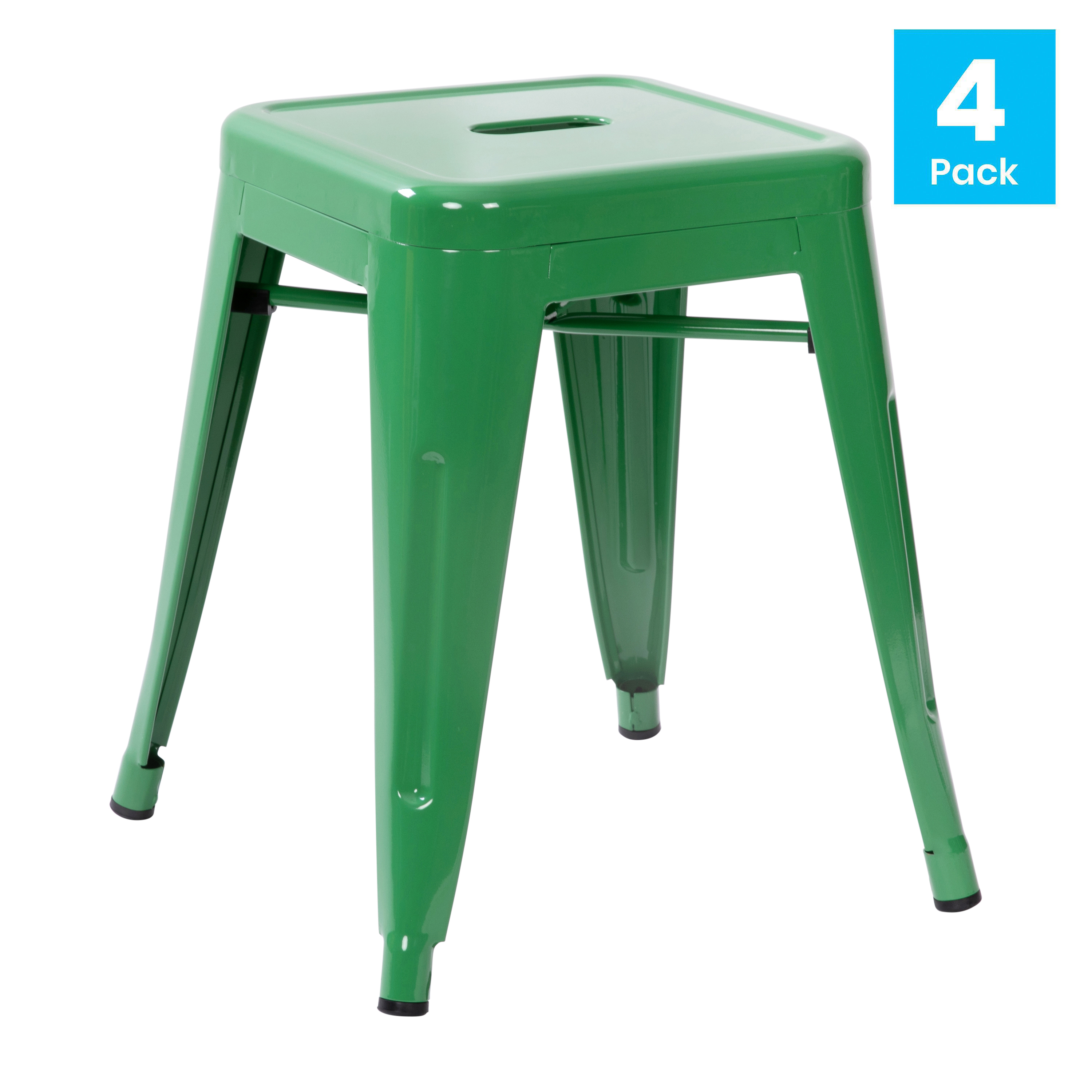 18" Table Height Stool, Stackable Backless Metal Indoor Dining Stool, Commerc... - Picture 104 of 114