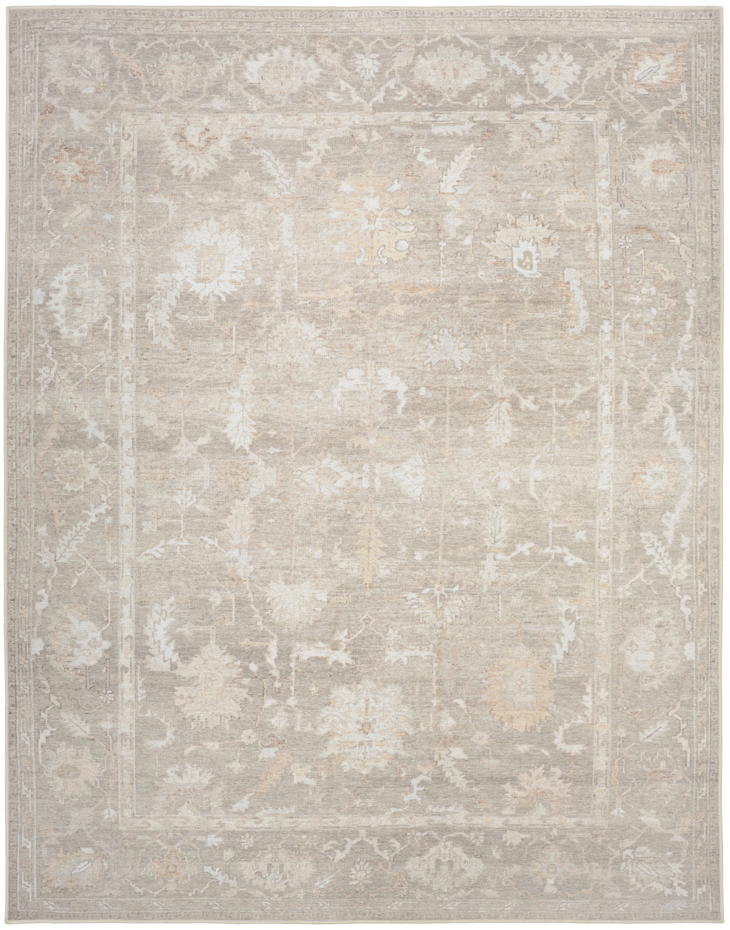 Nourison Vintage Washables 7'10" x 9'10" Grey Vintage Indoor Rug