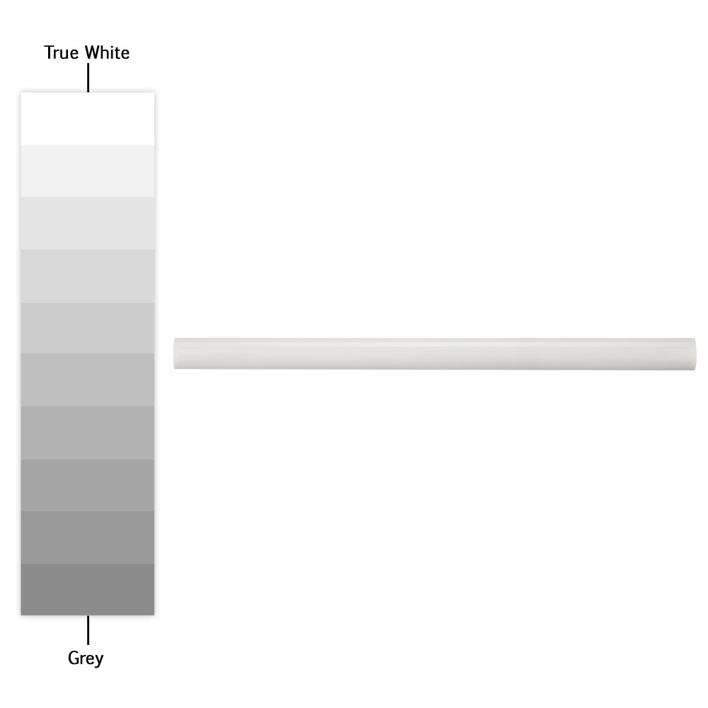 Chester Demi-Bullnose Bianco 0.5x12 Rectangle Ceramic Wall Only Digital Pattern