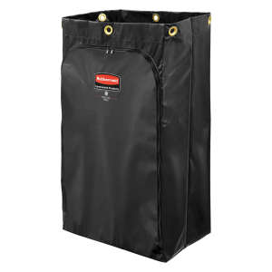 Rubbermaid Commercial, Executive, 24 Gal Vinyl Bag for Traditional Janitorial Cleaning Carts, Black