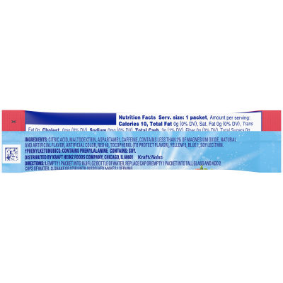 Crystal Light Wild Strawberry On-The-Go Powdered Drink Mix with Caffeine 0.11 oz Wrapper