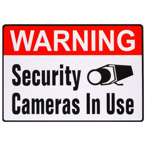 Adhesive Security Cameras in Use Sign, 4