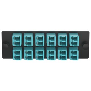 Panduit FAP12WAQDLCZ Opticom® Fiber Adapter Panel, OM4, 12 LC Duplex ...