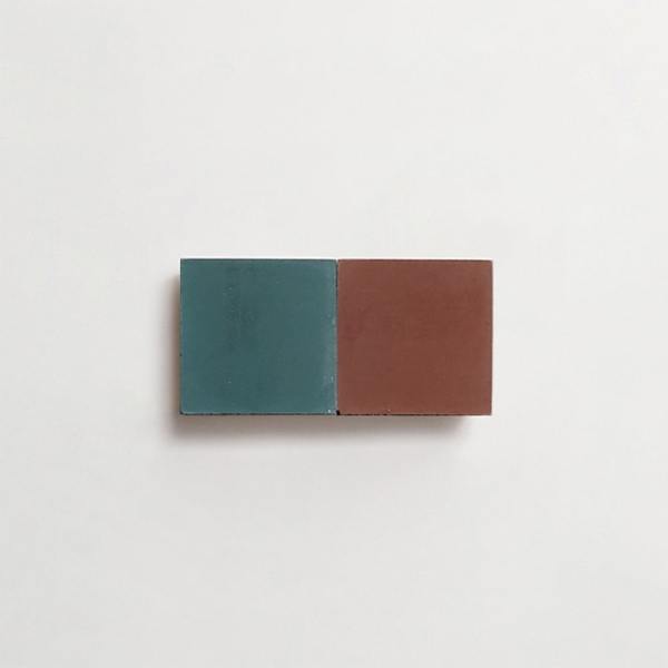cement: mythology checkerboard | dartmoor | baguette | matte | duo | chestnut + forest | sample 