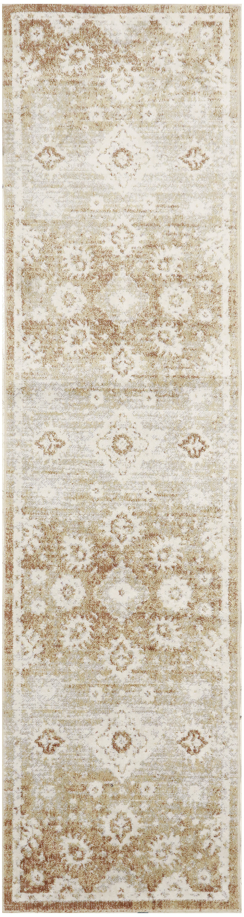 Nourison Astra Machine Washable 2' x 6' Copper Vintage Indoor Rug