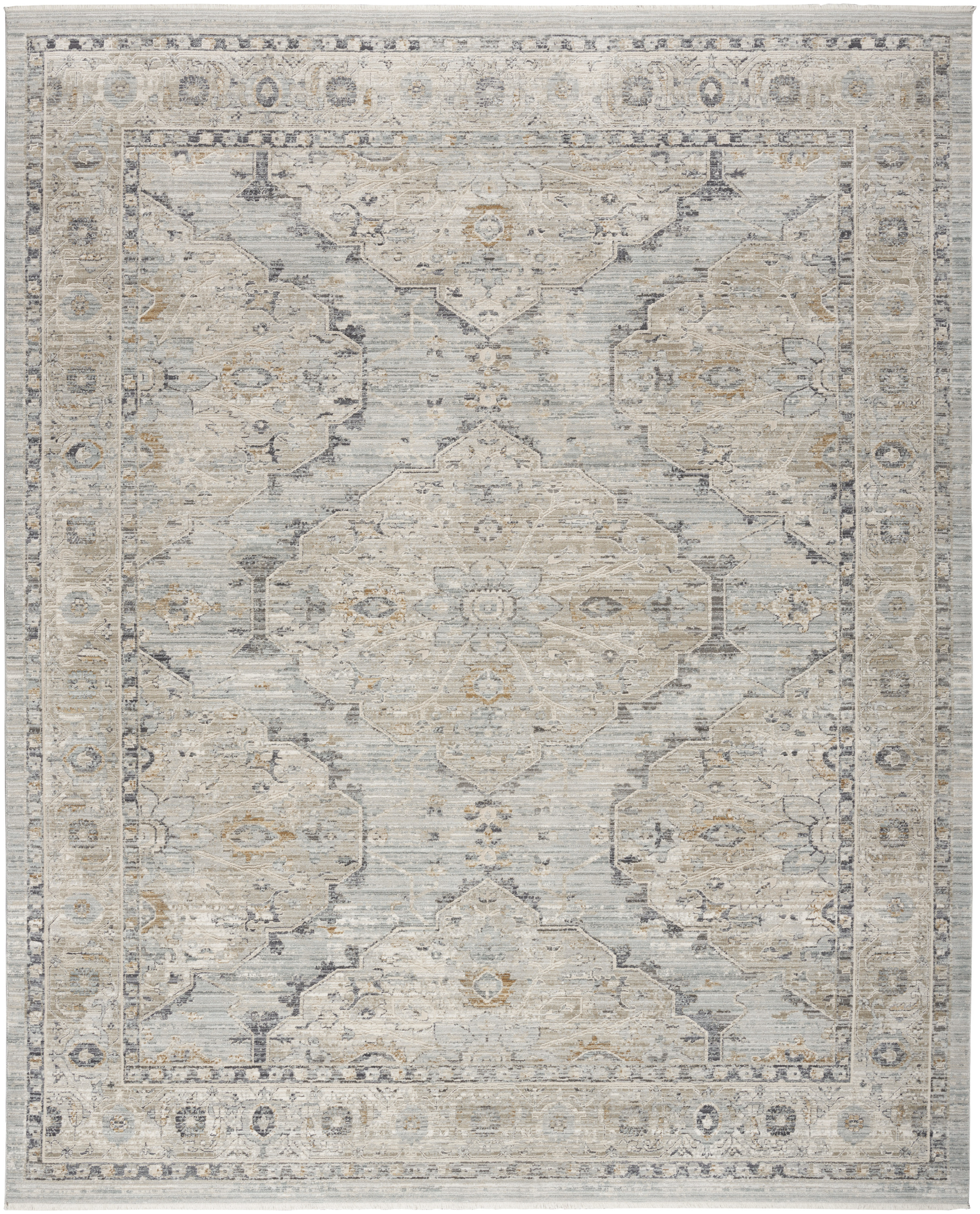 Nourison Lynx 12' x 15'9" Light Blue Vintage Indoor Rug