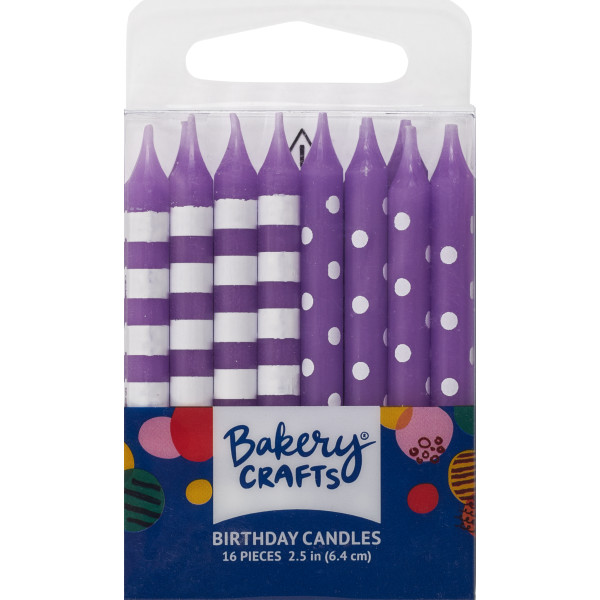 Purple Stripes & Dots Specialty Candles