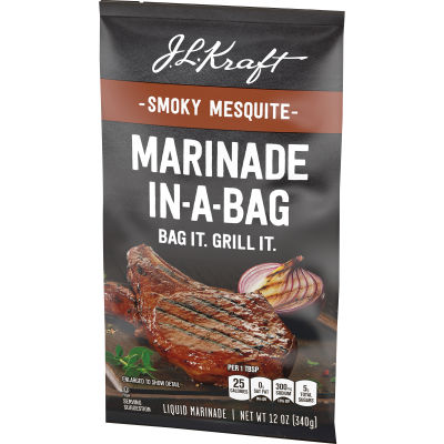 J.L. Kraft Marinade-In-A-Bag Smoky Mesquite Liquid Marinade, 12 oz Bag