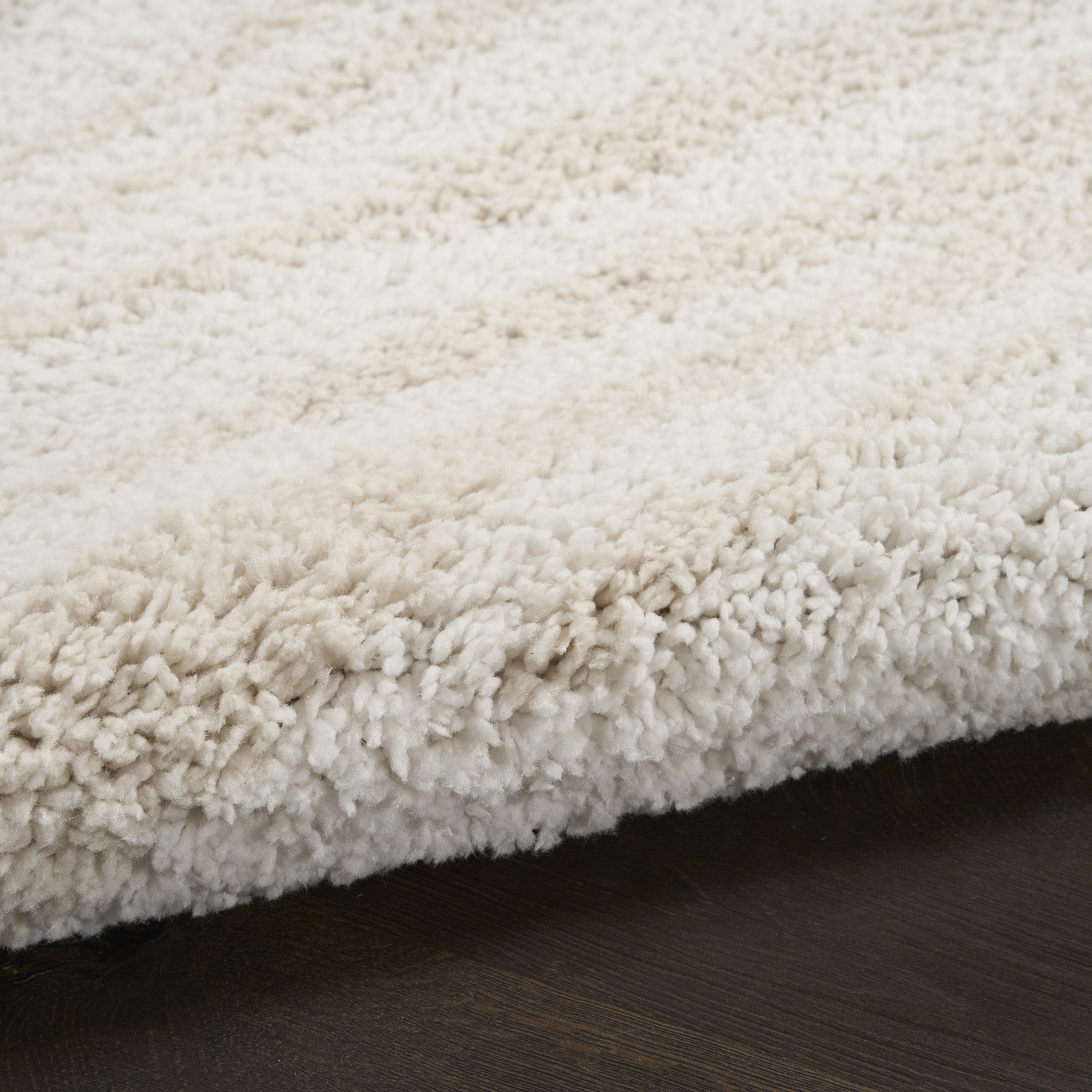Nourison Modern Shag 5'3" x 7' Ivory Beige Modern Indoor Rug