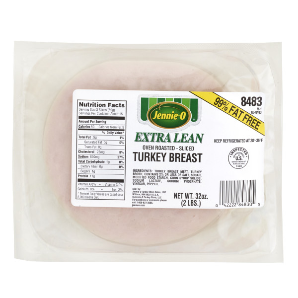 JENNIE-O(r) Oven Roasted Turkey Breast Extra Lean Sliced .7 Ounces, 6/2lb . C1N1 - Front No Plunge In Package (Hi Res)