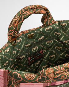 Barbour FARM Rio Maria Clara Tote Bag Pink Tartan