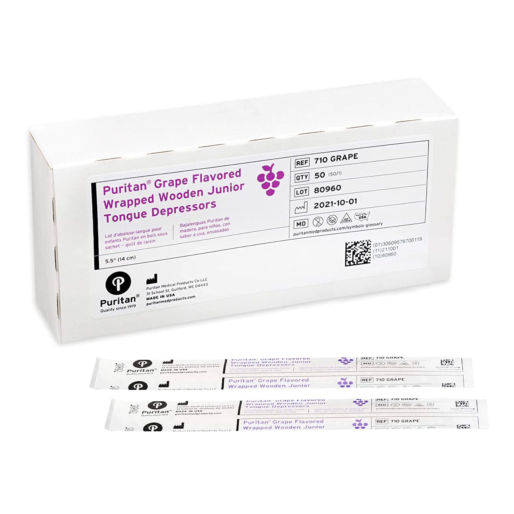 Puritan® Grape Flavor Tongue Depressor