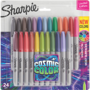 Permanent Markers, Fine Point, Cosmic Color, 24 Count