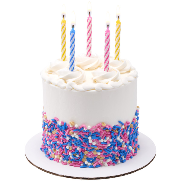 Primary Glitter Smooth & Spiral Candles