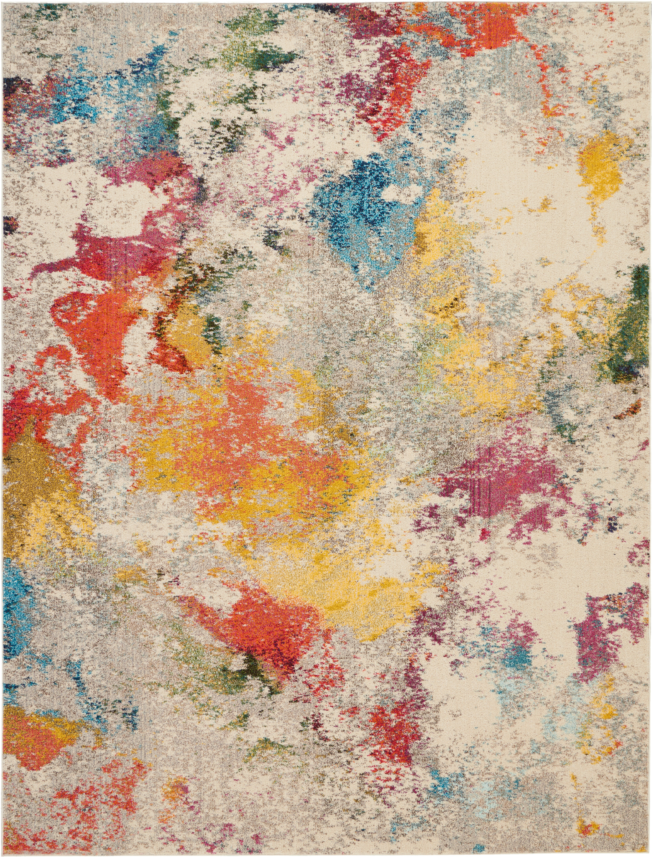 Nourison Celestial 7'10" x 10'6" Ivory Multicolor Modern Indoor Rug