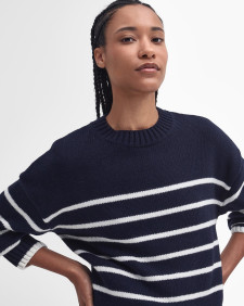 Belmore Striped Crew Neck Jumper Classic Navy