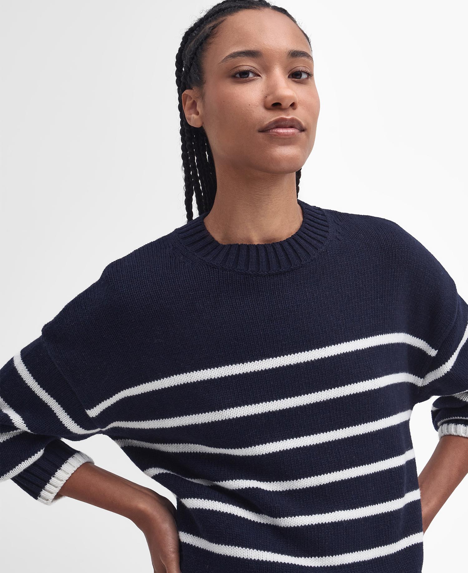 Belmore Striped Crew Neck Jumper image number 3