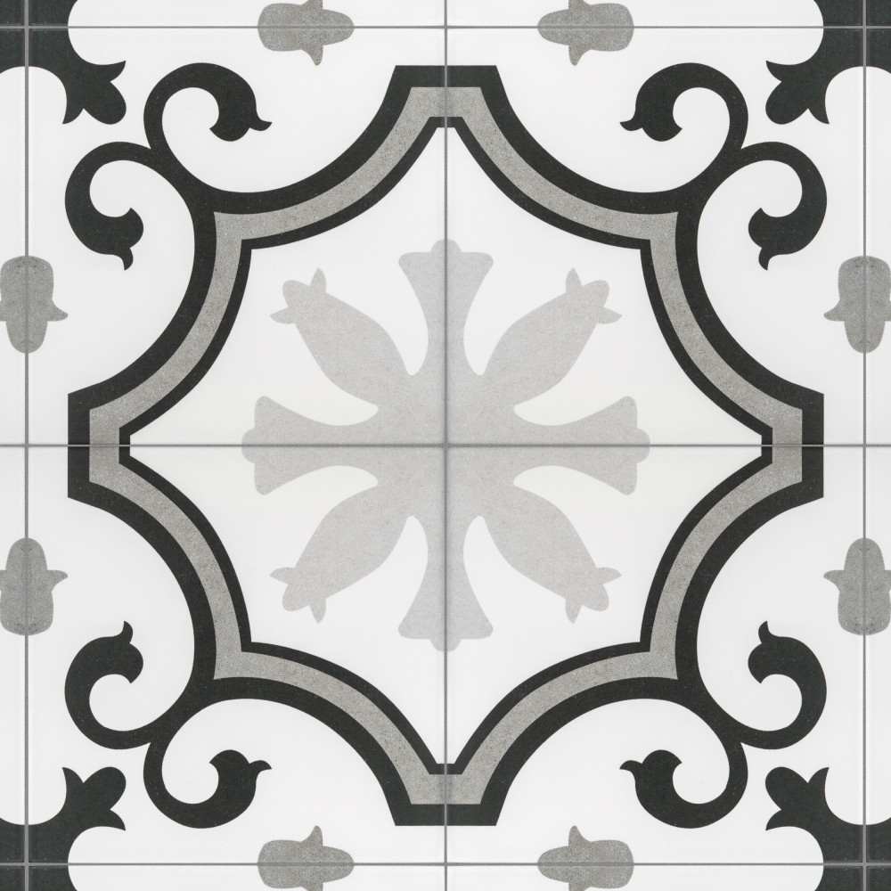 Lacour Grey 9-3/4 in. x 9-3/4 in. Porcelain Floor and Wall Tile ...