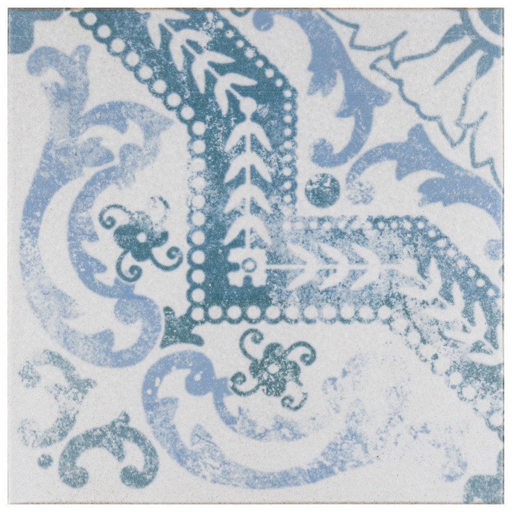 Klinker Alcazar Roseton 12-3/4 in. x 12-3/4 in. Ceramic Floor and Wall Tile