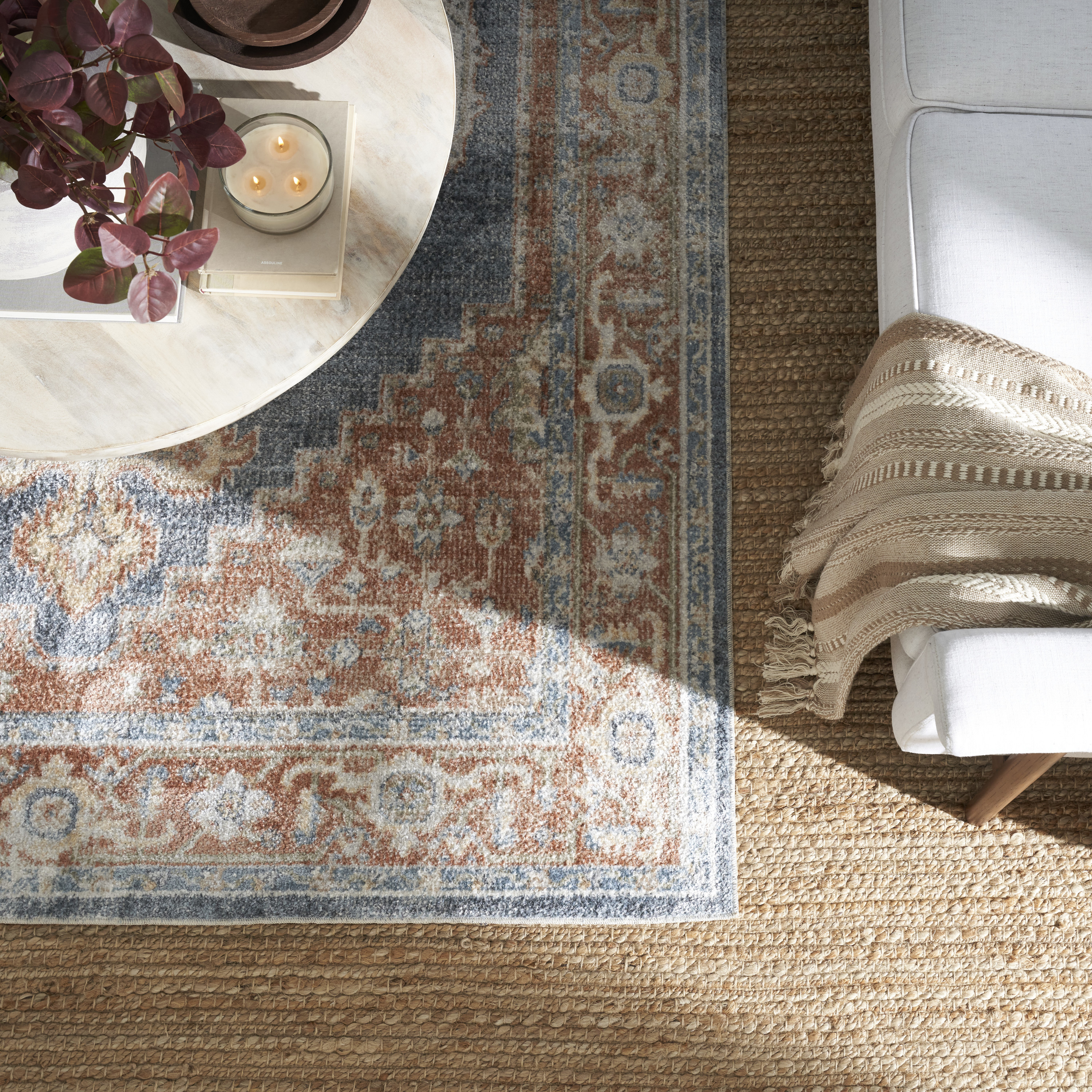 Nourison Natural Jute 8' x 10' Natural Farmhouse Indoor Rug