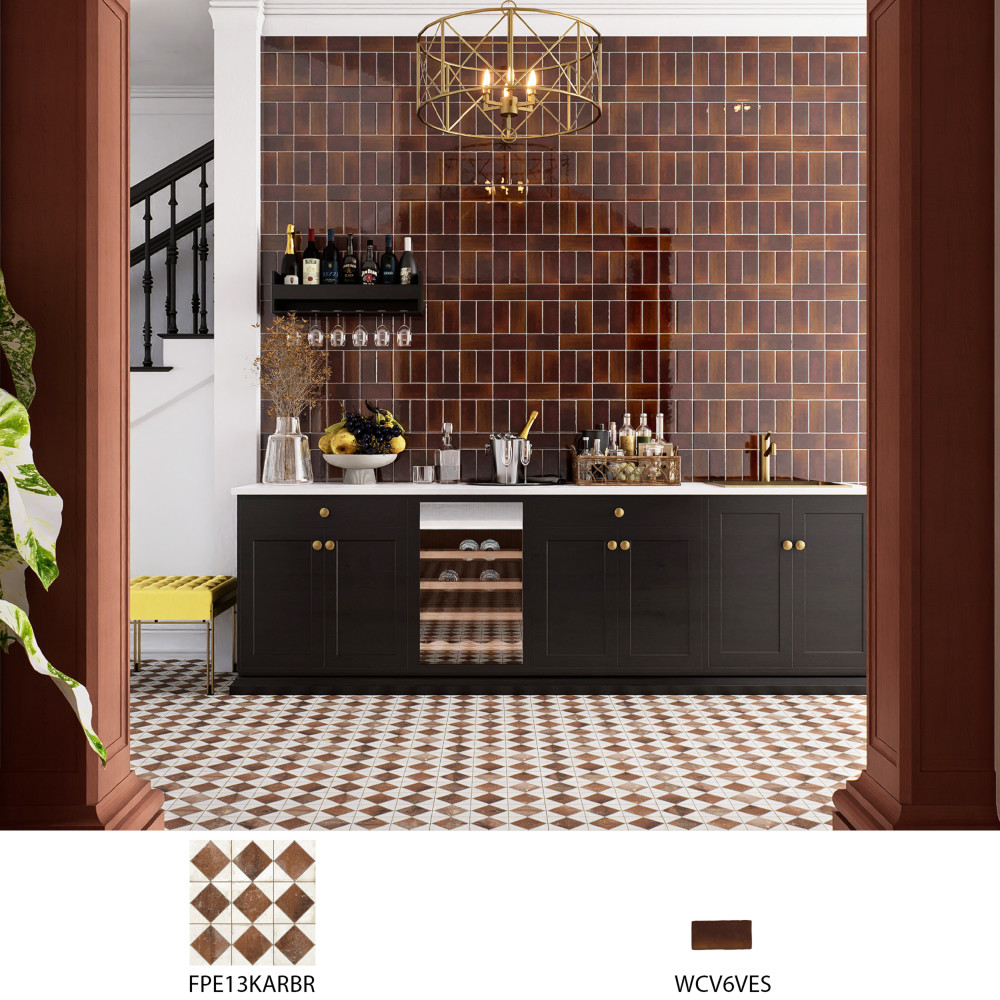 Viva Espresso 3 in. x 6 in. Ceramic Wall Tile