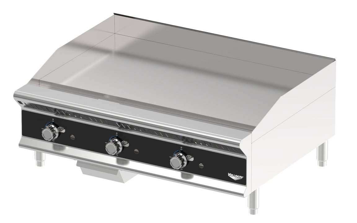 36-inch medium-duty flat-top gas griddle with manual controls