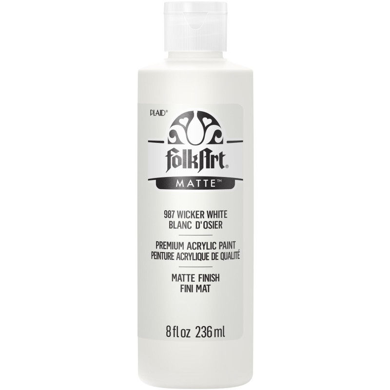 Acrylic Paint Matte, 8oz., Wicker White