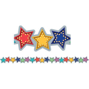 Marquee Stars Die-Cut Border Trim, 35 Feet