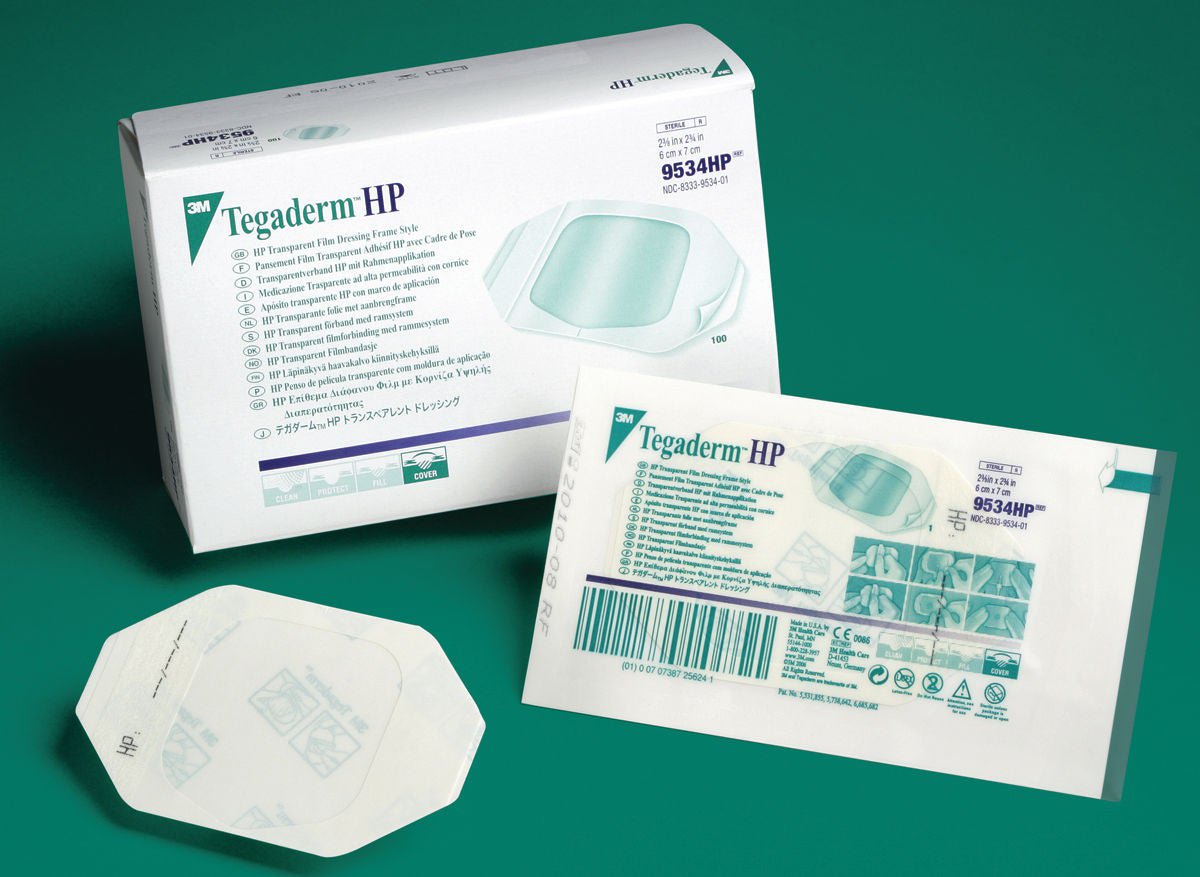 3M™ Tegaderm™ HP Transparent Film Dressing, 4 x 4¾ Inch Oval