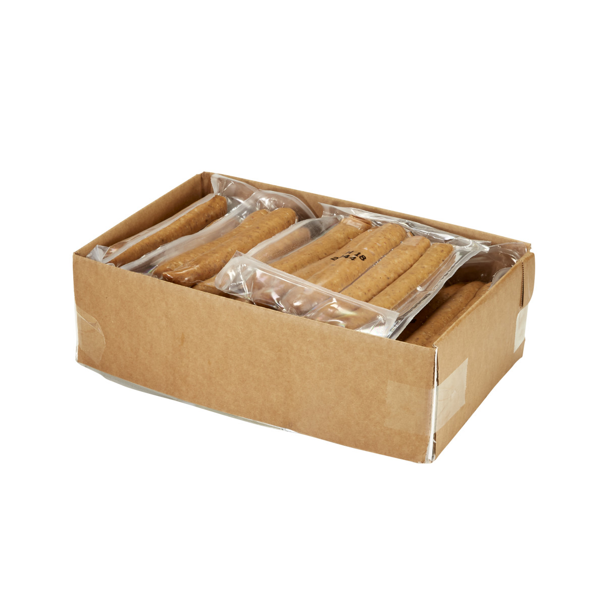 FONTANINI(r) Spicy Italian Sausage Link, Cooked, Natural Casing, 3/lb, 4/3 lb . C1RM - Front Right Open Case (Hi Res)