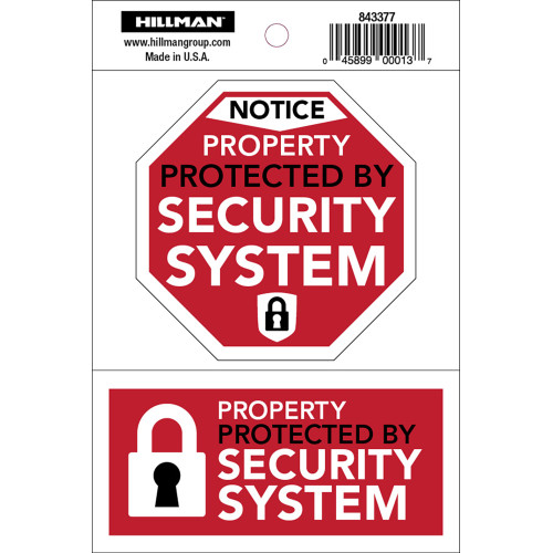 Adhesive Alarm System Sign, 4