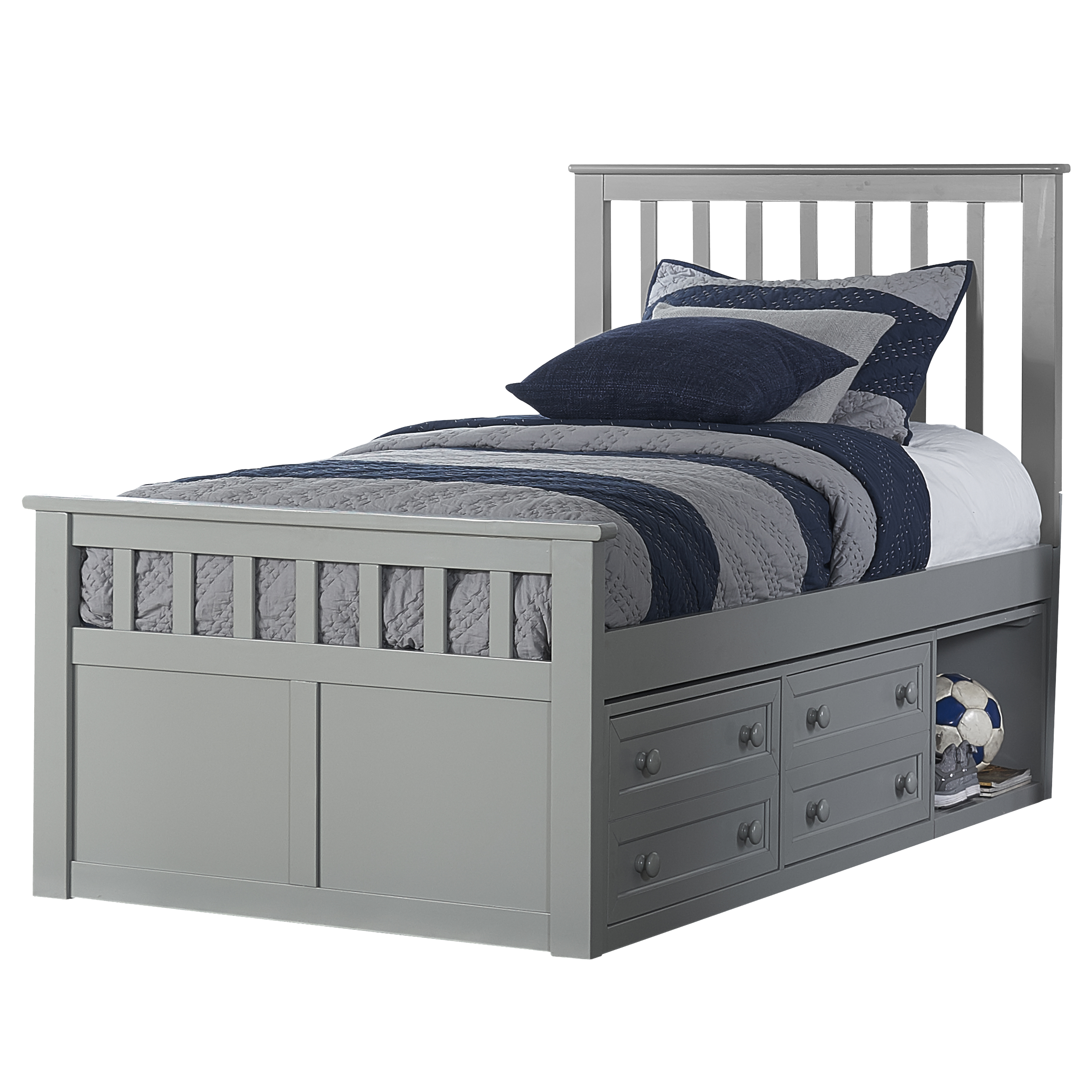 Marley Wood Captain's Bed Accessories and Part with Storage